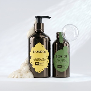 Matte Finish Bottles Super Premium 500ml Aluminum Pump Bottle for Shampoo Bottle Hand Wash and Shampoo Business - Product Image 1