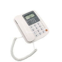Téléphone fixe de bureau certifié KC coréen avec identification de l'appelant, boutons transparents et fonction mains libres bidirectionnelle pour usage domestique