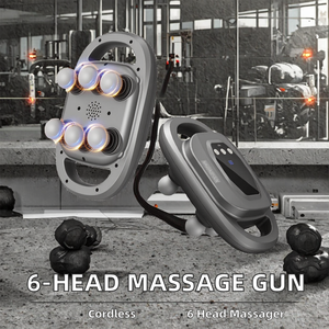 Potente Pistola de Masaje Eléctrica Inalámbrica de 6 Cabezales Beirelax-F80 para Terapia de Fascia, Espalda y Hombros, Uso Corporal - Product Image 2