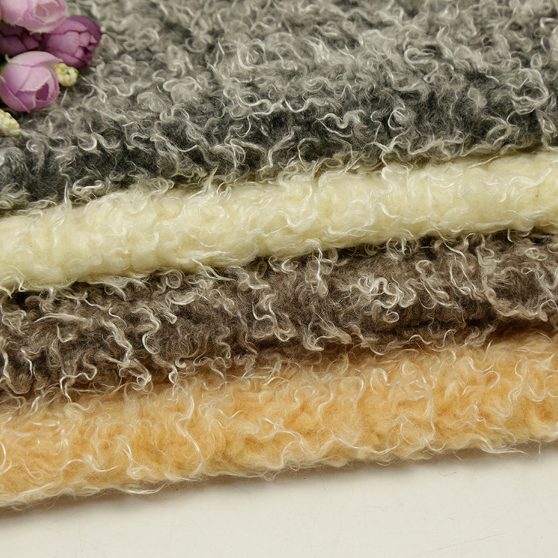 Оптовая продажа, 100% полиэстер, искусственный мех, ткань, кудрявый мех Тедди, мягкая кудрявая ткань для игрушек и одежды