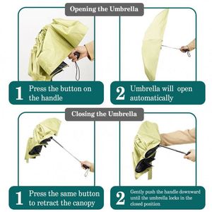 Best Selling Wholesale Portable Forward Automatic Handle 3 Fold Umbrella with logo - Product Image 5