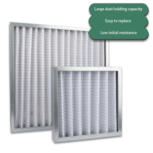 Filtres à air G3, vente directe d'usine, taille personnalisée, couvercle en métal blanc, maille plissée, pré-filtration à 88-99%, filtres anti-poussière - Product Image 3
