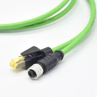 Câble Ethernet industriel M12 d Code vers Rj45 Connecteur M12 Mâle blindé à 4 broches vers RJ45 Connecteur 4 broches