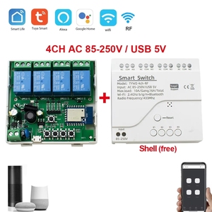 ZYSY 85-250V+RF Interrupteur intelligent Graffiti WiFi DIY Minuteur 220V Module de commande vocale 4 canaux Tuya - Product Image 6