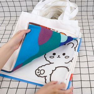 Top Quality Heat Eco-Friendly Graffiti Bags Canvas Painting Diy Coloring <b>Set</b> Painting Bag for Kids With <b>Colour</b> Pens - Product Image 4