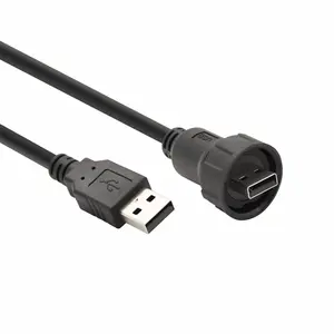 IP67 USB2.0 방수 커넥터 USB3.0 방수 커넥터 4 9 핀 USB 케이블 커넥터 (방수 커버 포함)