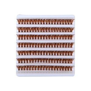 Extension ciglia 40D Heat Melt a ciuffetti segmentati fai da te, marrone, grande capacità, effetto naturale, volume completo, facili da applicare, per uso quotidiano - Product Image 5
