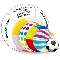 Ballon de plage gonflable en PVC de différentes tailles et couleurs, personnalisable en usine, pour cadeau promotionnel
