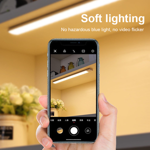 Luz de <span class=keywords><strong>sensor</strong></span> de movimiento LED recargable por USB de 5V moderna para iluminación interior para armarios de cocina armarios control remoto - Product Image 4