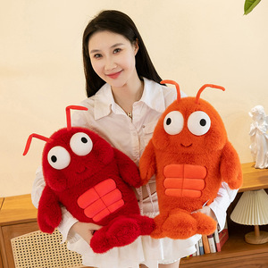 Peluche de Langosta Picante, Juguete Divertido de Camarón Musculoso, Almohada Suave para Niñas, Peluche Relleno de Algodón PP Súper Suave - Product Image 5