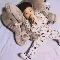 Éléphant en peluche oreiller jouet poupée bébé dormir poupée en peluche oreiller éléphant en peluche jouets