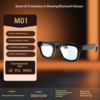 Lunettes Intelligentes M01 avec Caméra IA, Appel Vocal HD, Traduction, Contrôle Tactile et Chargement Magnétique