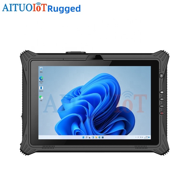 10.1" 5G Rugged Tablet Windows 11 with NFC, RJ45 Port, RS232, Car Holder, Docking, Dual Battery IP65 Waterproof Industrial PC