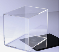 Boîte d'affichage en acrylique transparente, 10 pièces, avec Base noire, vitrine anti-poussière pour jouet à doigt d'action