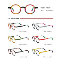 Lunettes correctrices de luxe faites à la main, personnalisées en Chine, dernier modèle, impression dorée, acétate de bonne qualité, jaune, rouge, bleu, vert pour les fêtes