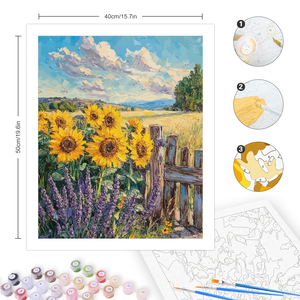 Kit <span class=keywords><strong>de</strong></span> <span class=keywords><strong>peinture</strong></span> par numéros pour adultes CHENISTORY, tournesols, image sur toile <span class=keywords><strong>acrylique</strong></span>, travaux manuels, décoration intérieure, cadeau - Product Image 5