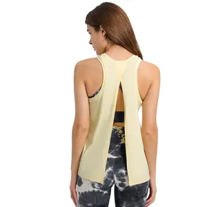 Custom logo women's Vest yoga wear sexy sportswear women sports fitness tank top vest gym sweat Workout soft vest