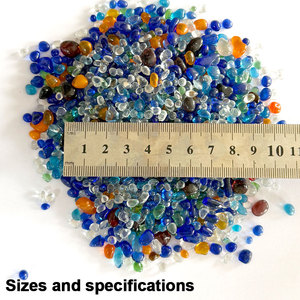 Perles de verre irrégulières colorées pour aquarium, gravier décoratif pour vases, décorations pour aquariums de poissons et tortues - Product Image 3
