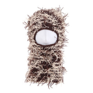 Máscara de esquí de diseño al por mayor pasamontañas desgastado de punto máscaras de esquí pasamontañas de un agujero personalizado - Product Image 5