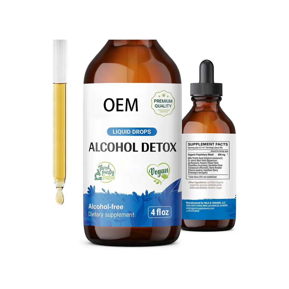 OEMベストセラー製品2023アルコールデトックスサプリメント抗アルコール複合液体エキスとオオアザミチンキ
