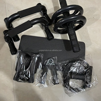 Kepler KC634 Offre Spéciale Kit Rouleau Abdominal, Barre de Push-Up, Corde à Sauter, Poignée de Musculation, Genouillère pour Entraînement Abdominal et Renforcement du Tronc