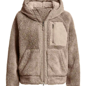 Leduo Customized Women's Fleece Hooded <b>Jacket</b> with <b>Patchwork</b> Design for Women's - Product Image 1