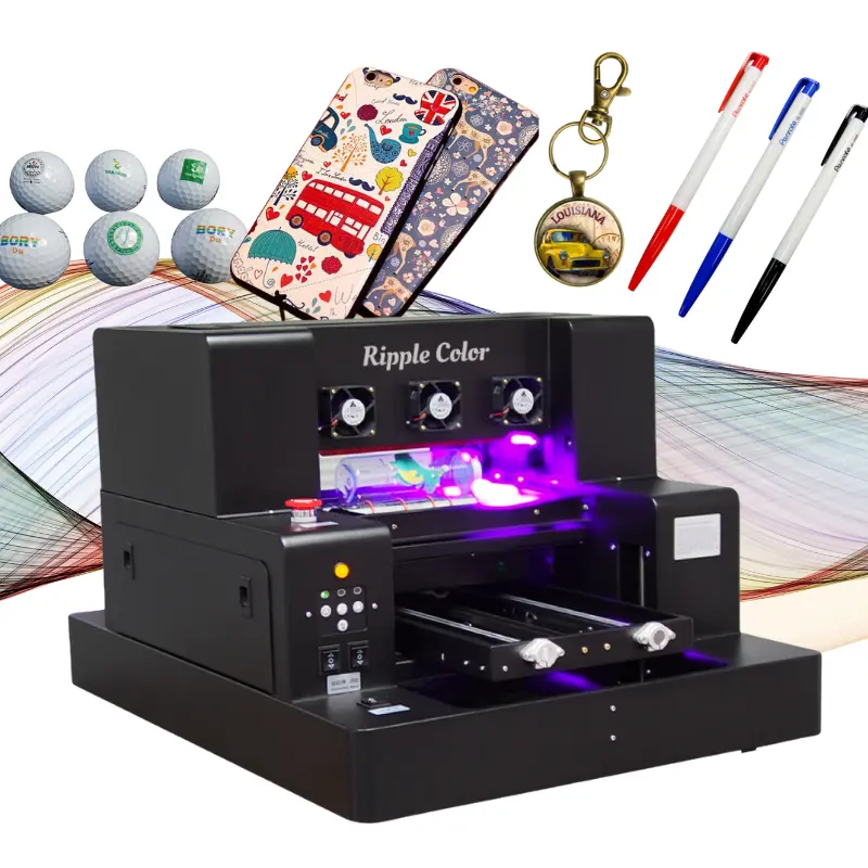 Nouvelle imprimante UV automatique à plat et bouteille imprimante UV taille A4 Machine d'impression commerciale A3 petite imprimante à jet d'encre UV prix pour Pho