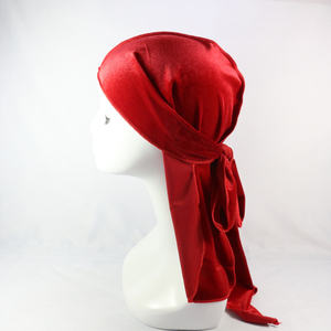 HZM-18113 personnalisé velours <span class=keywords><strong>Durag</strong></span> multicolore pour votre choix longue queue Premium brillant <span class=keywords><strong>Durag</strong></span> - Product Image 2