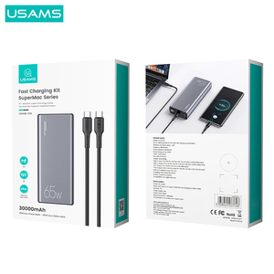 USAMS CM – Kit de charge rapide universel Portable CD165 65W banque de puissance de charge rapide <span class=keywords><strong>30000mAh</strong></span> avec 100W câble PD type-c à type-c - Product Image 5