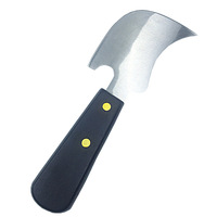 Spatule de lissage professionnelle en acier inoxydable à lame en croissant pour soudure de revêtements de sol en PVC