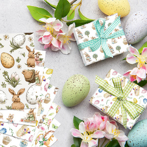 Nova Decoração de Páscoa Coelho Presente Embalagem de Ovo de Páscoa Papel Caixa de Presente DIY Feita à Mão Suprimentos para Festas - Product Image 3