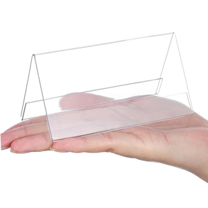 Acrylic hình chữ V giữ dấu bàn hai mặt cho hội nghị Bảng Tên tấm hiển thị đứng đánh bóng cho quảng cáo - Product Image 4