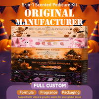 Kit de pédicure pour les fêtes d'Halloween 5-en-1, ensemble complet de soins pour les pieds, kit de pédicure de qualité salon, vente en gros pour les distributeurs de produits pour les ongles