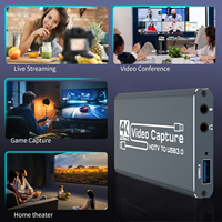 Tarjeta de Captura USB3.0 4K con Salida en Bucle sin Latencia, Captura de Juegos HDMI con Entrada y Salida de Audio para Transmisión en Vivo