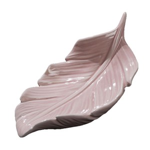 Ruijie Leaf-Shaped Ceramic Soap Dish Drainable For Bathroom Home Use Deck Mount Pink White Yellow - Product Image 5