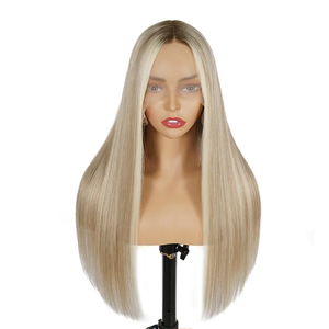 Eveda all'ingrosso della fabbrica a doppio taglio naturale vero cuoio capelluto Top di pizzo pieno di frassino biondo capelli umani <span class=keywords><strong>parrucca</strong></span> - Product Image 1
