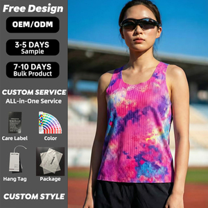 Men's Running Fitness Quick-drying Sleeveless Crew Neck Polyester Vest Loose Breathable Antibacterial <b>Sunscreen</b> Sportswear ODM - Product Image 3