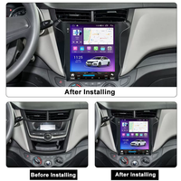Autoradio Android vertical Tesla pour Chevrolet Sail 3 avec GPS, CarPlay sans fil, Android Auto, DSP, SWC, IPS, 4G, WIFI, caméra AHD