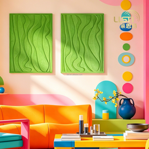 Paneles Decorativos Acústicos Modernos de Fieltro Ondulado, Coloridos, Absorbentes de Sonido, para Sala de Estar y Dormitorio - Product Image 1