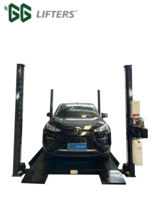 Système de stationnement vertical extérieur à double niveau avec équipement de réparation de véhicules, élévateur de stockage de voitures à quatre poteaux à entraînement hydraulique de 5000 kg - Product Image 3