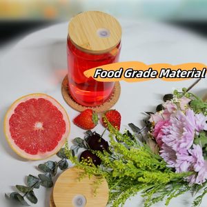 Miệng <span class=keywords><strong>Mason</strong></span> Gỗ gỗ cup Bìa Mug Tumbler Glass với rơm lỗ Jar nắp tre - Product Image 4