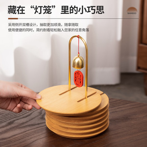 Posavasos creativo aislante del calor, tapete antideslizante para comedor, tapete para ollas de cocina, tapete de bambú, tapete para hervidor, soporte para ollas - Product Image 3