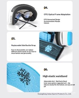 Masque de ski à dégagement rapide avec design plein cadre et verres interchangeables pour usage professionnel