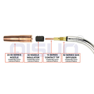Torcia per saldatura MIG da 15 piedi 250A, ricambio per Tweco # 2 connettori Tweco K533 compatibili con Lincoln 200/250L - Product Image 4