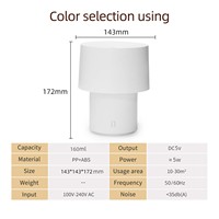 Diffuseur d'arômes ultrasonique portable avec lumière LED de nuit à 7 couleurs pour la décoration de la maison