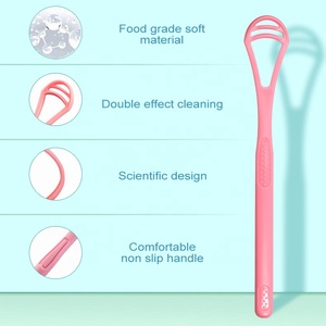 Wholesale Private Label Colorful Silicone & Plastic Tongue Cleaner Scraper for Effective Tidying - Product Image 3