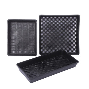 Plateau de semis rectangulaire en plastique PP épaissi, écologique, pour semis plats, <span class=keywords><strong>succulentes</strong></span>, pépinière, jardinage, semis, noir, 0-1L - Product Image 5