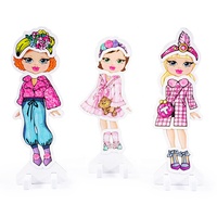 Jeu de Puzzle magnétique personnalisé, poupée habillée magnétique avec support, ensemble de jeu pour enfants, jouet, vente en gros