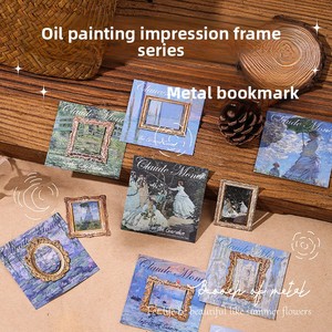 Marque-page en métal créatif Van Gogh, peinture à l'huile, cadre d'image impressionniste, papeterie culturelle de style vintage, inspiré des étudiants - Product Image 2