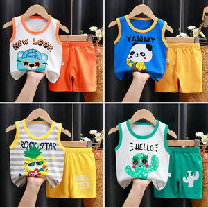 All'ingrosso/Dropshipping vestito gilet per bambini estate 100% cotone pantaloncini per bambini a buon mercato abbigliamento da ragazzo - Product Image 2
